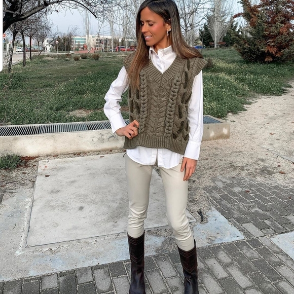 Zara | Sweaters | Zara Cable Knit Vest 